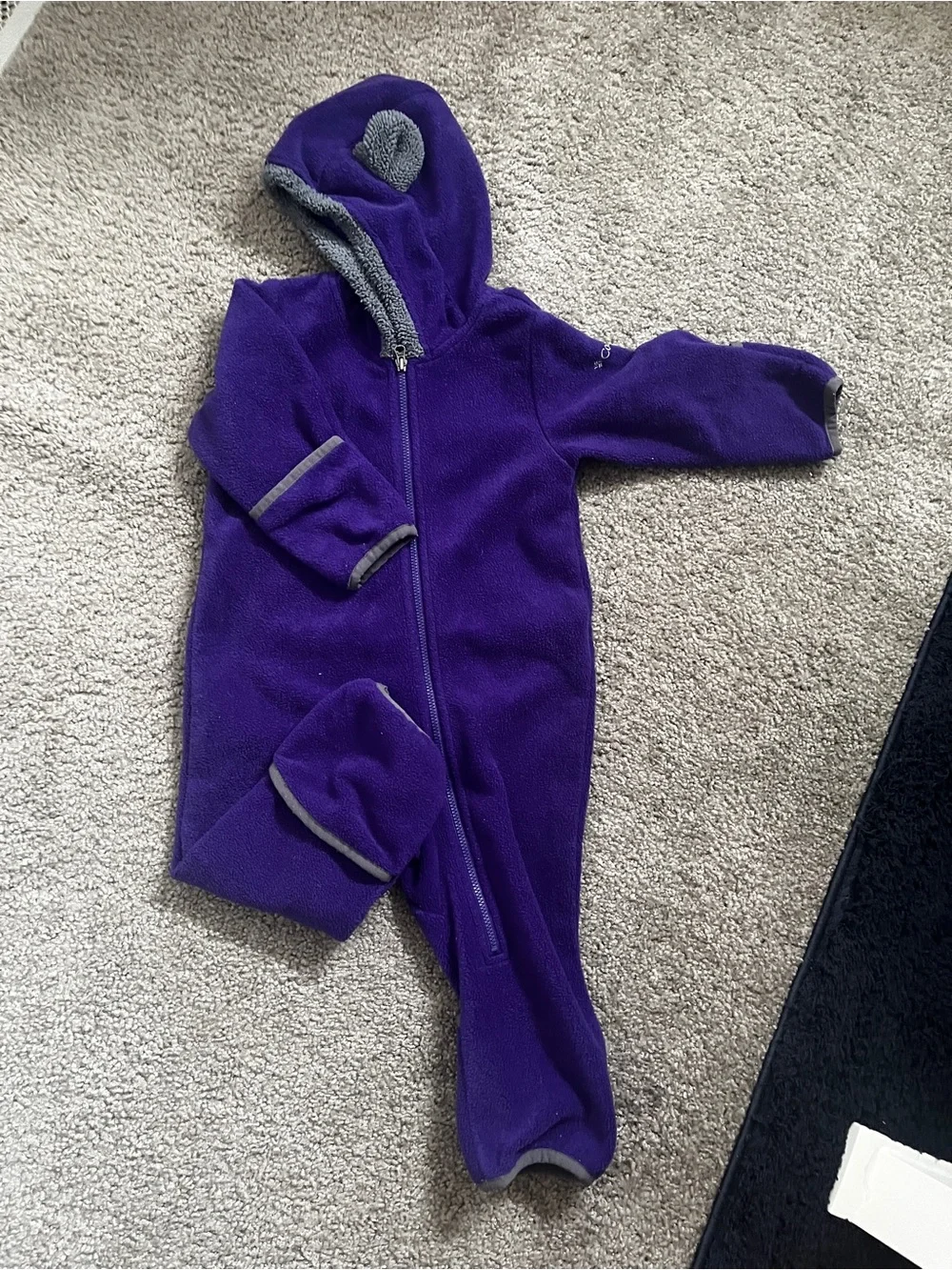 Columbia Purple Hooded Fleece One-Piece Footie